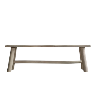 Wooden farmhouse bench
