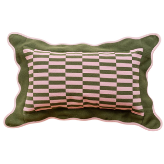 Tartan Blanket Co Checkerboard Cushion Cover - Olive