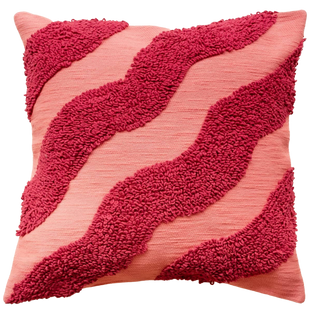 Tartan Blanket Co Textured Wave Cushion Cover - Magenta