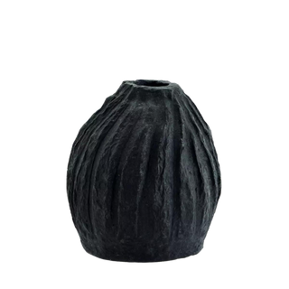 Black Paper Mache Vase